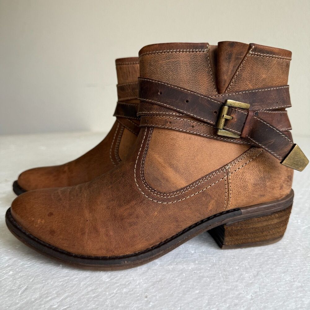 Dingo Ladies 5" Leather Boots Brown Bay Ridge Round Toe, DI 658 Size 8M